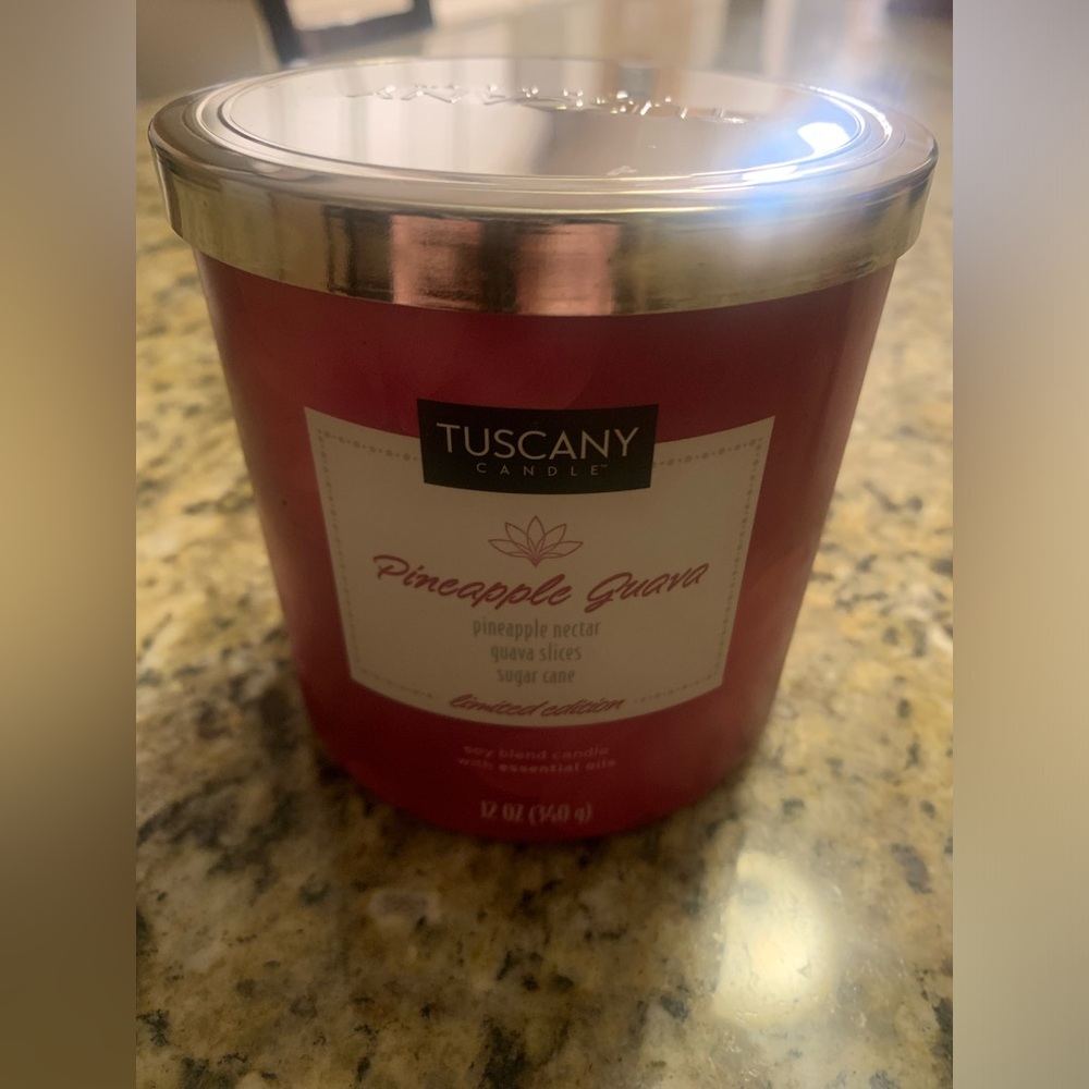 Tuscany Candle in Pink Jar pineapple Guava